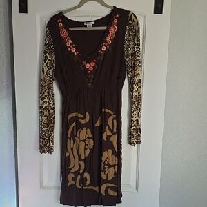 Desigual Multicolor Floral and Animal Print Dress